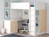 Cama Estudio 1-1/2 PL.(con escritorio)