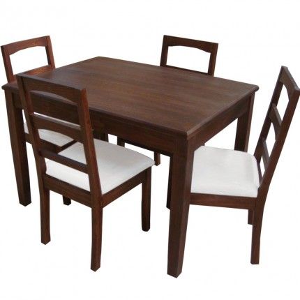 Juego Comedor 4 Sillas Madera