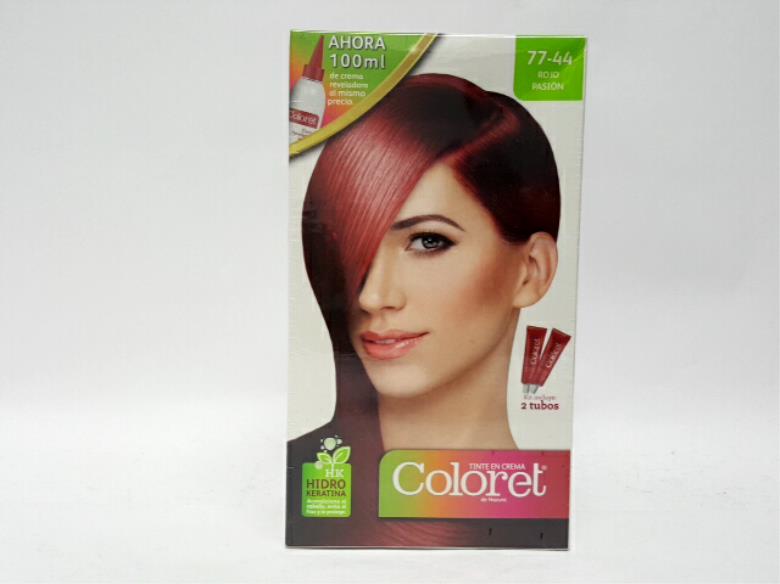 Tinte  coloret 77-44 rojo pasion doble tubo 100 gr 13461