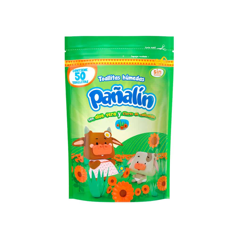 Toallas Húmedas Pañalin Doypack Aloe Vera y Calendula x50 50 UF 140