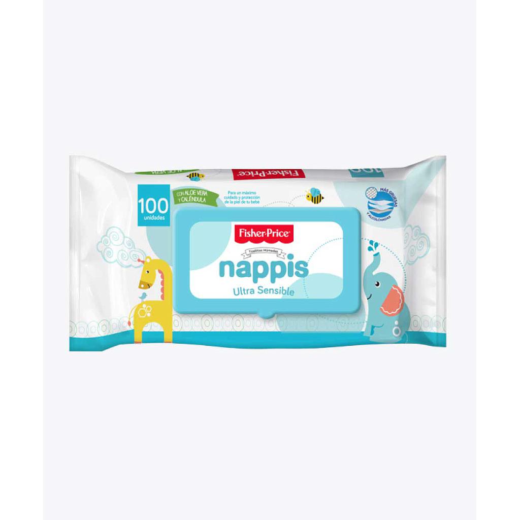 Toalla Húmedas Nappis Fisher Price X 100 100UF 12346 1