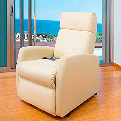 Silla Relax con brazo beige  60X56X81CM