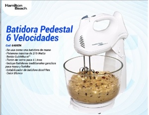 BATIDORA PEDESTAL 6VL 275W C/BLANCO