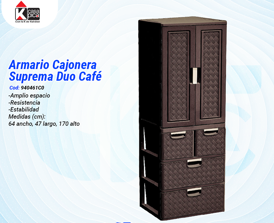 Armario Cajonera Suprema Duo Café