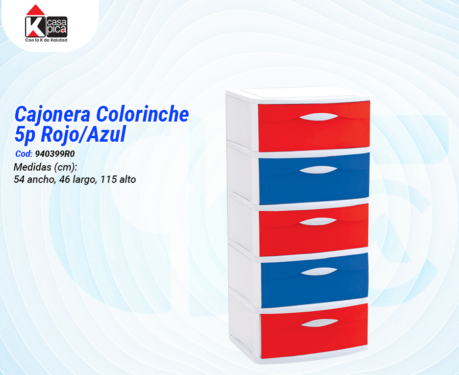 Cajonera Colorinche 5p Rojo/Azul