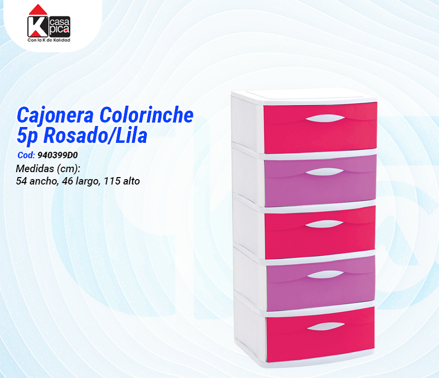 Cajonera Colorinche 5p Rosado/Lila