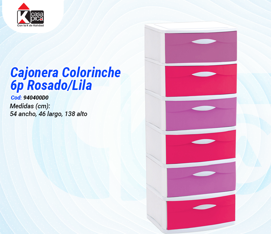 Cajonera Colorinche 6p Rosado Lila