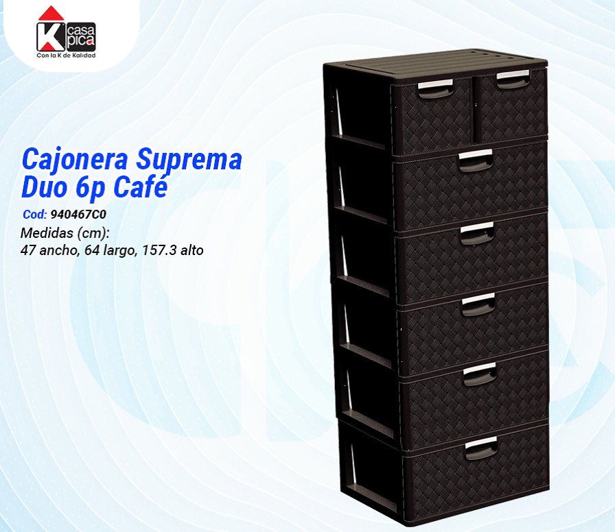 Cajonera Suprema Duo 6p Café