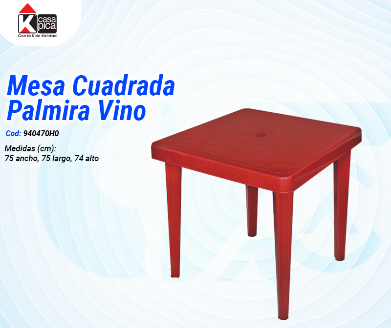Mesa Cuadrada Palmira Vino
