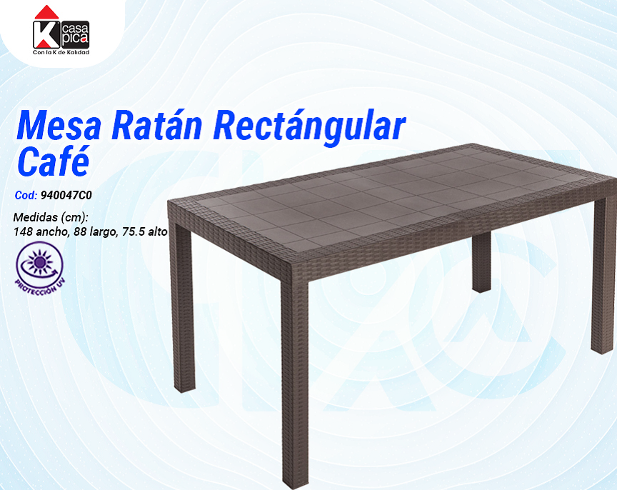 Mesa Ratán Rectangular Café