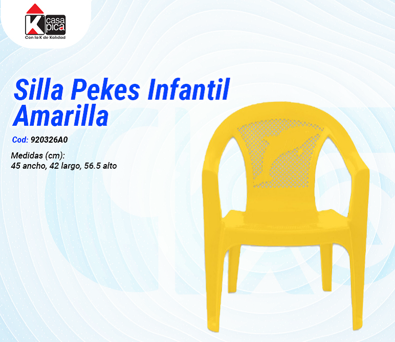 Silla Pekes Infantil Amarilla