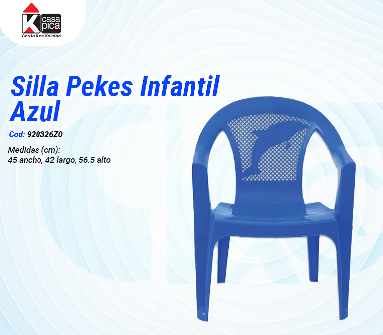 Silla Pekes Infantil Azul