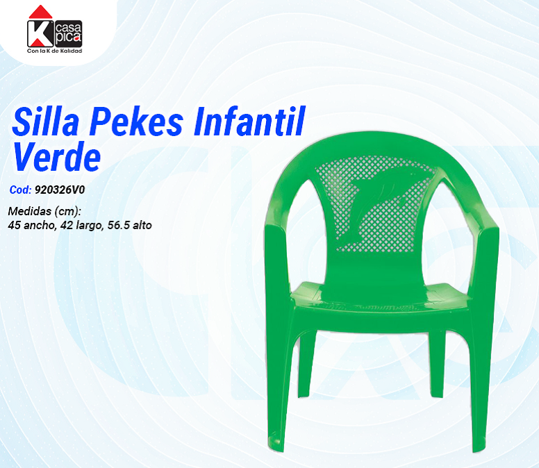 Silla Pekes Infantil Verde