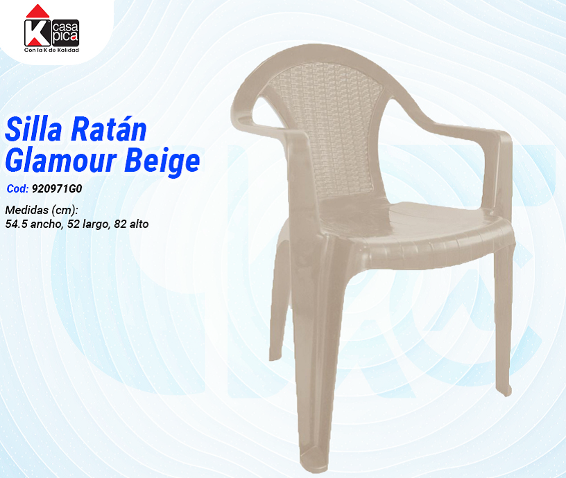 Silla Ratán Glamour Beige