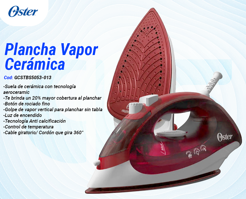 Plancha Vapor Cerámica