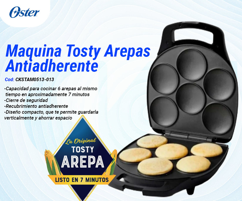 Máquina Tosty Arepas Antiadherente